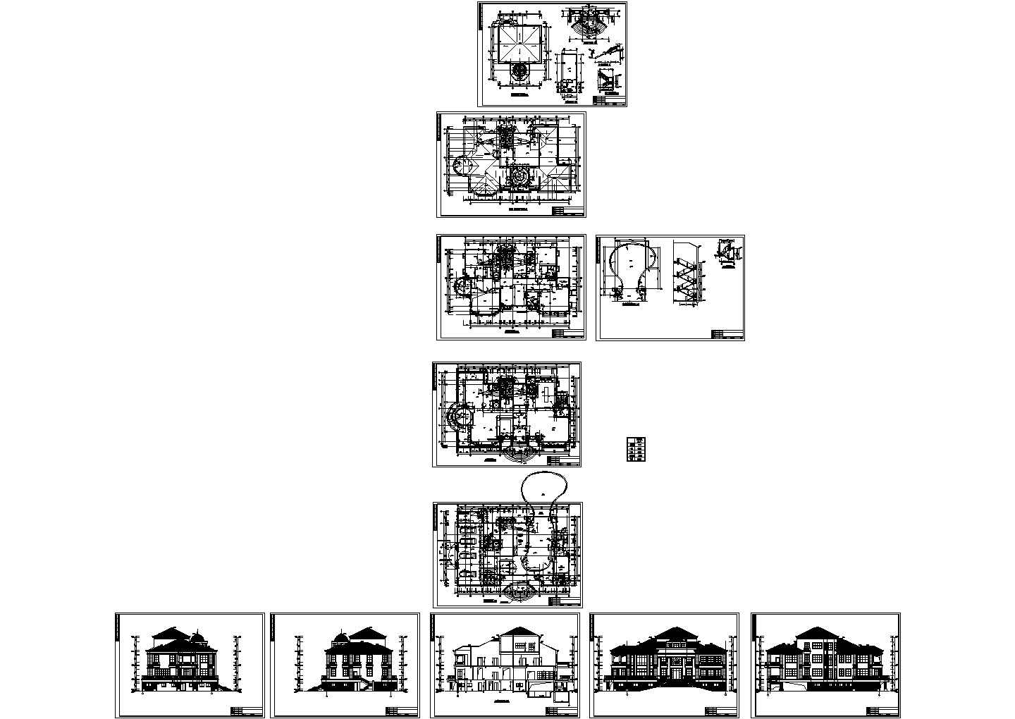 【浙江】某别墅室内装修设计方案图纸