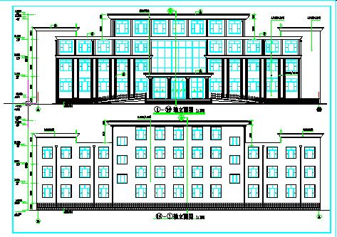 某地四层框架结构乡办公楼建筑设计施工图-图一