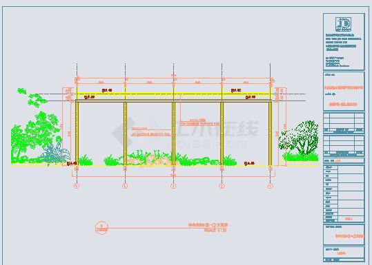 一套长方形现代花架的设计施工详图-图一