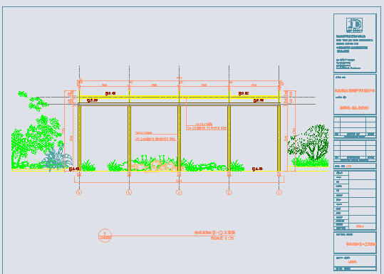 一套长方形现代花架的设计施工详图_图1
