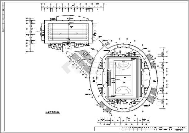 某市教育局体育馆游泳馆电气cad设计图-图一