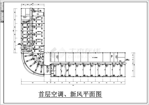 某制药厂三层办公大楼空调系统设计施工详情图-图一