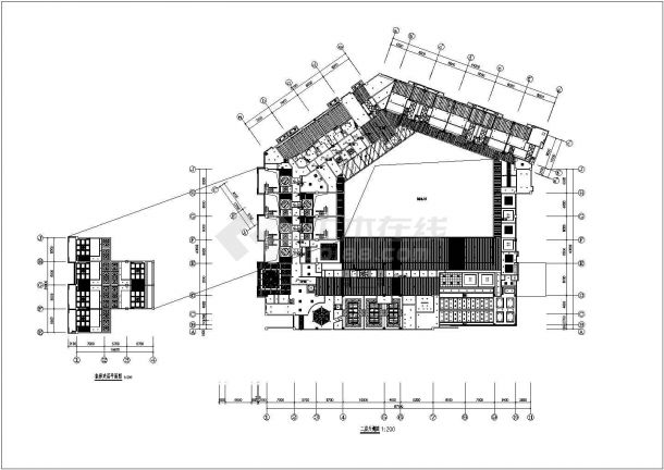 某地二层砖混结构会所全套建筑设计方案图-图二