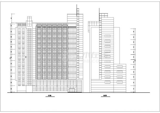某城市现代高层建筑方案设计图-图二