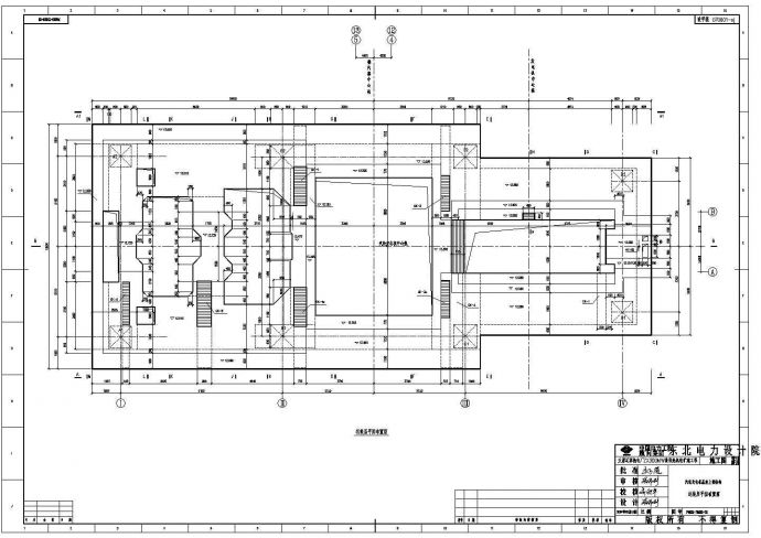某汽轮发电机基座上部结构设计施工图纸_图1