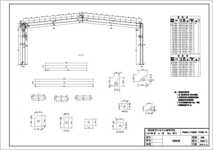 某地33米跨轻钢厂房结构设计方案图（毕业设计）_图1