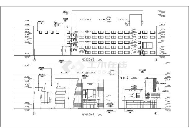 某地三层电影院大楼详细建筑设计图-图一