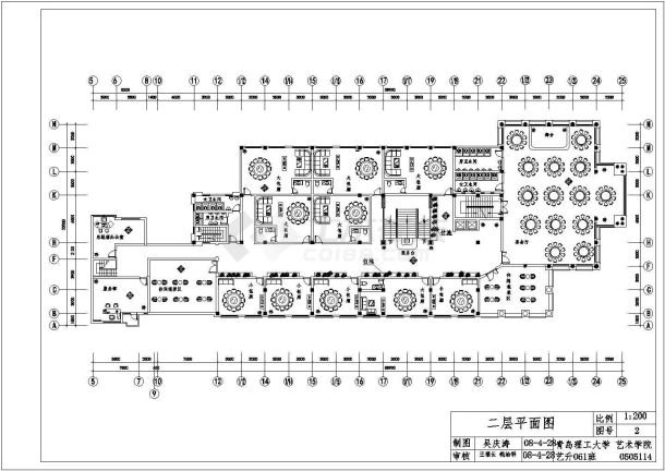 某餐饮空间cad施工图-图二