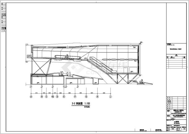 某四层博物馆建筑设计施工CAD图-图二