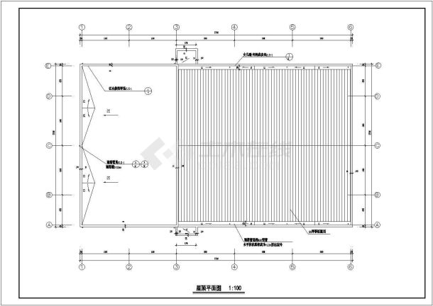 某地一层小型影剧院建筑设计施工图-图二