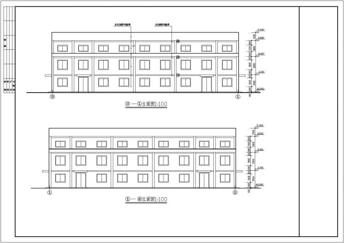 某地框架结构二层单晶硅生产厂房建筑设计施工图_图1