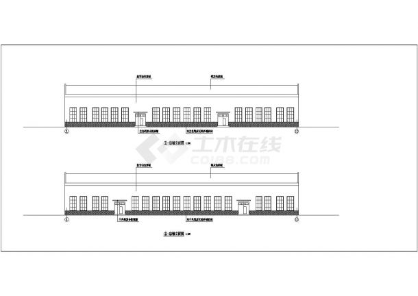 某地区汽车维修车间建筑cad施工图-图一