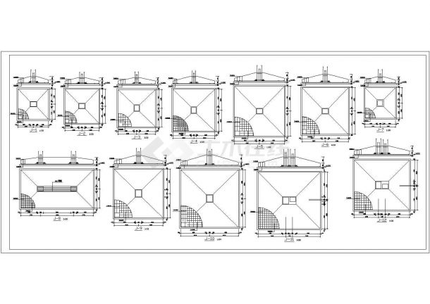 某地厂区三层框架结构综合办公楼结构施工图-图二