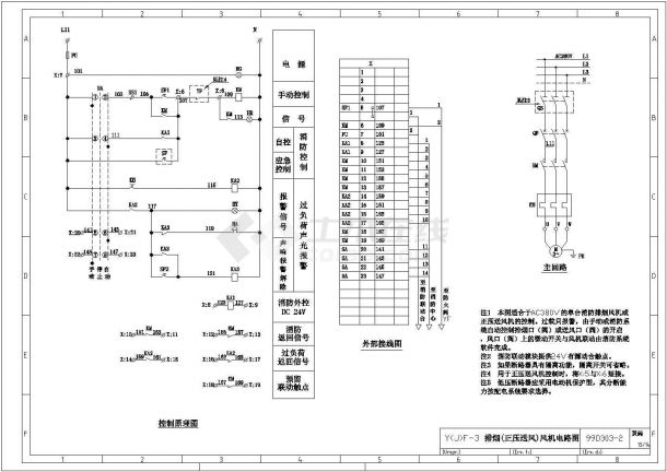 风机电气cad施工平面CAD图纸全套-图二