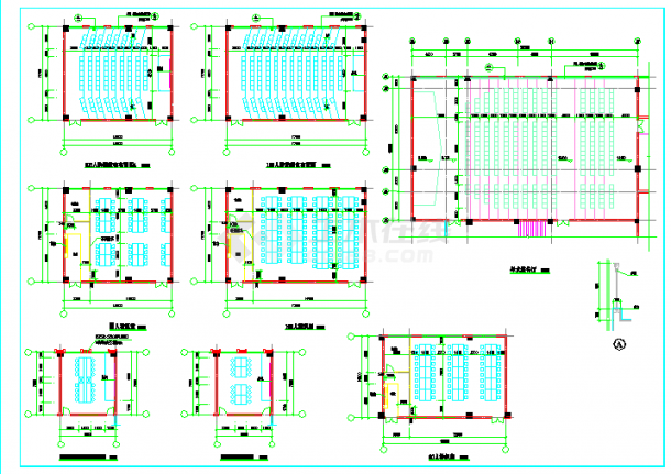 某职业技术学院教学楼建筑CAD设计施工图纸-图二