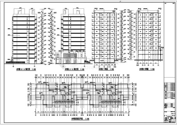 某小区11层剪力墙结构住宅楼建筑设计方案图-图二