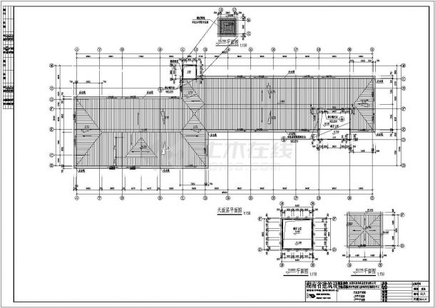 【东莞】三层框架结构仿古综合楼建筑设计施工图-图二