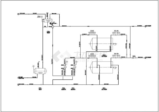 大型燃气导热油炉cad施工设计图-图二