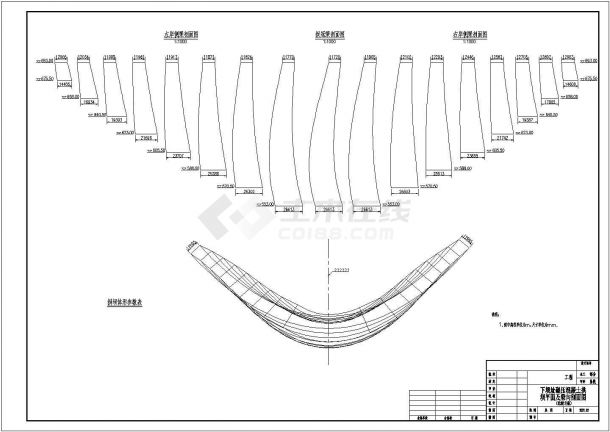 初步设计阶段对数螺旋拱坝结构布置图-图二