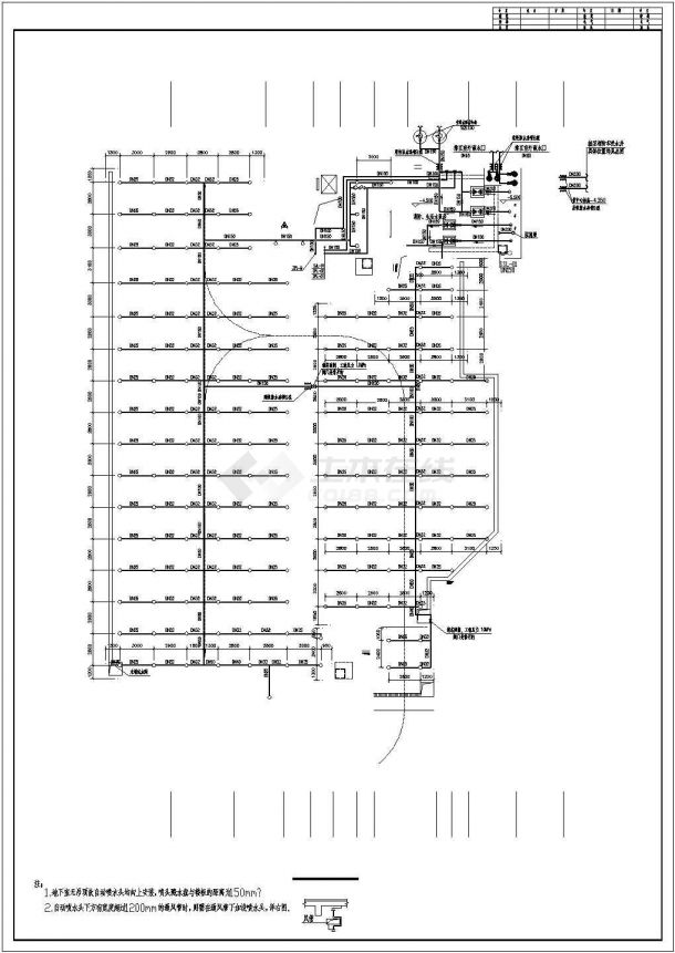 某单位七层砖混结构综合楼给排水消防设计方案图-图一
