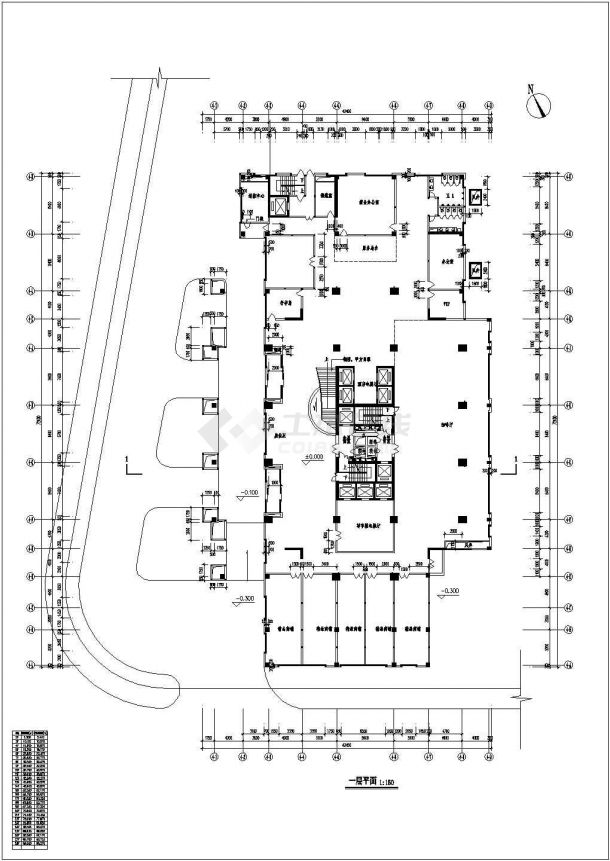 某二十五层大型酒店全套建筑CAD设计施工图纸-图一