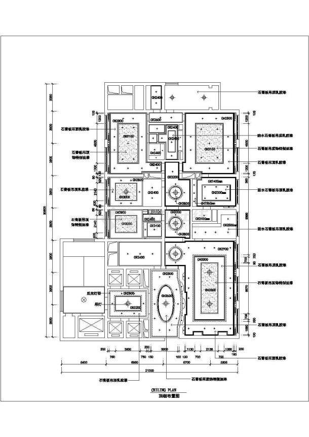 星级酒店总统套房装修cad设计详图-图一