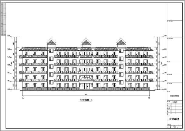 某地多层框架结构学生公寓建筑设计施工图-图一