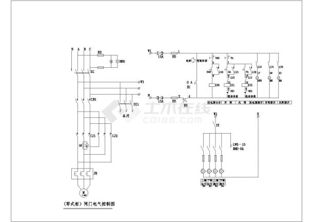 电动机电力系统设计施工CAD图纸-图一