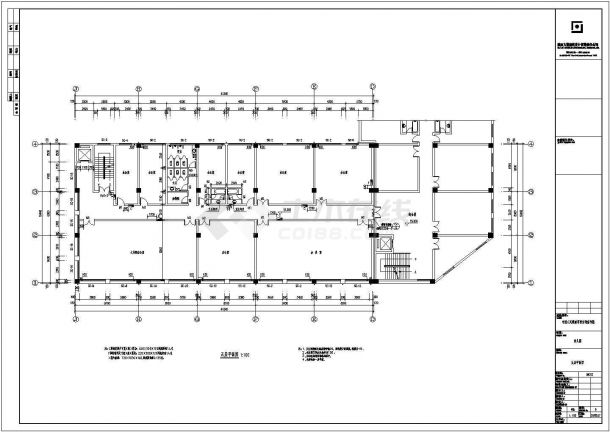 【西安】五层框架结构幼儿园建筑设计施工图-图二