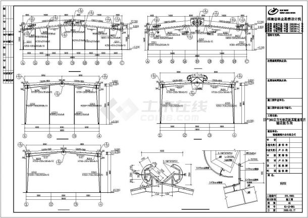 某地区木业公司刨板车间钢设计CAD图-图二