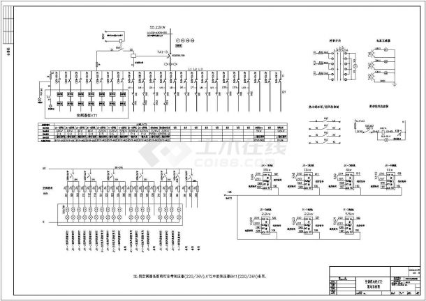 空调PLC控制系统套电气设计施工CAD图-图二
