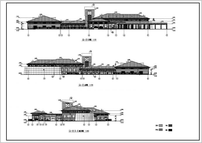【广州】某框架结构高级会所建筑方案设计图_图1