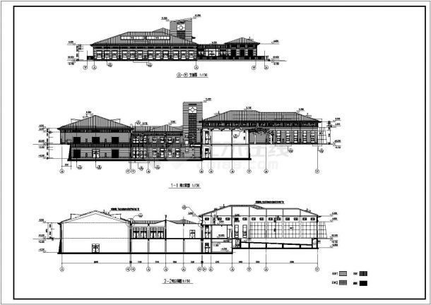【广州】某框架结构高级会所建筑方案设计图-图二