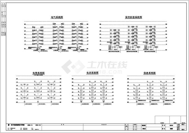 住宅楼强电设计方案及施工全套CAD平面图-图一