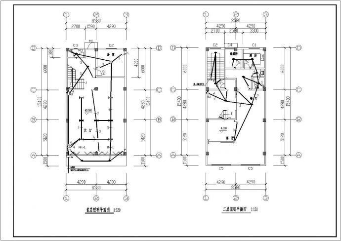 住宅楼强电设计及施工方案全套CAD平面图纸_图1