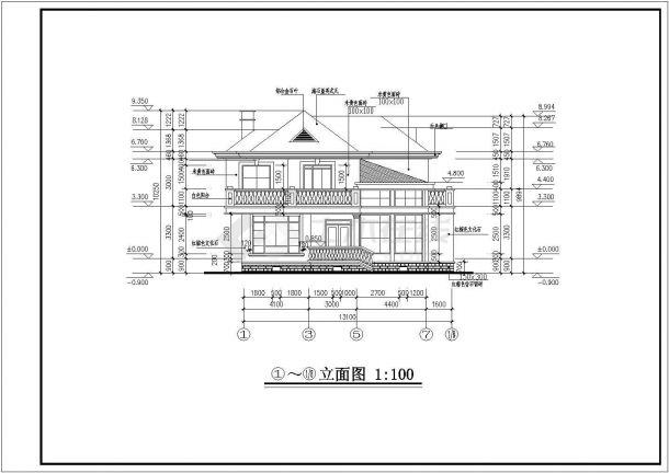 某地移民区二层住宅楼建筑方案设计图-图一