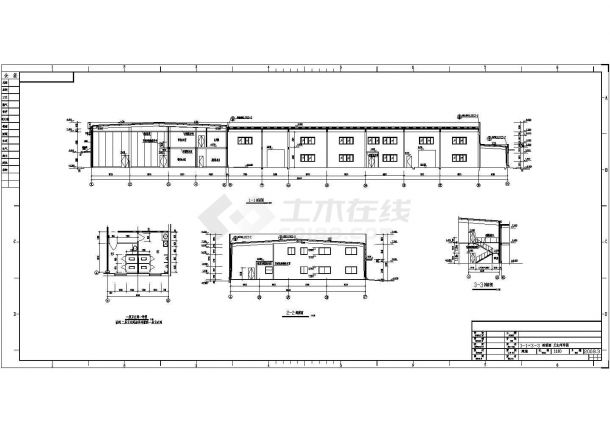 吉林市某局部二层汽车展厅建筑设计方案图纸-图二
