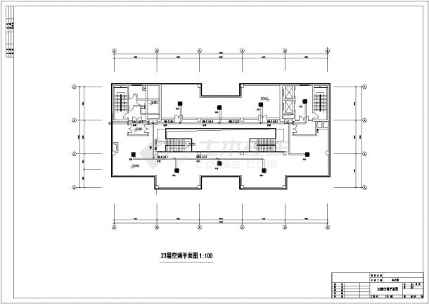 北方某高层办公楼多联机系统设计cad施工图纸-图二