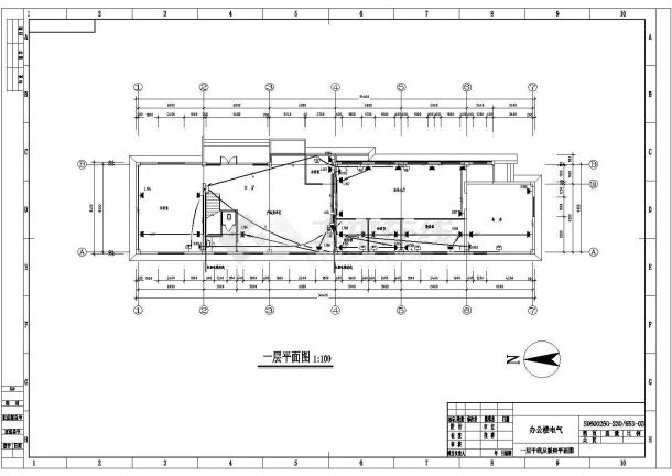 某地框架结构办公大楼电气设计cad施工图-图一