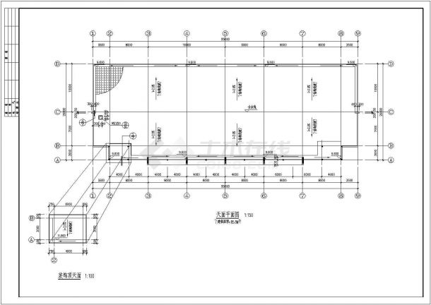 某地工业园二层厂房建筑施工CAD图-图二