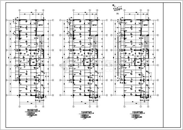 某地六层框剪结构办公楼结构施工图-图二