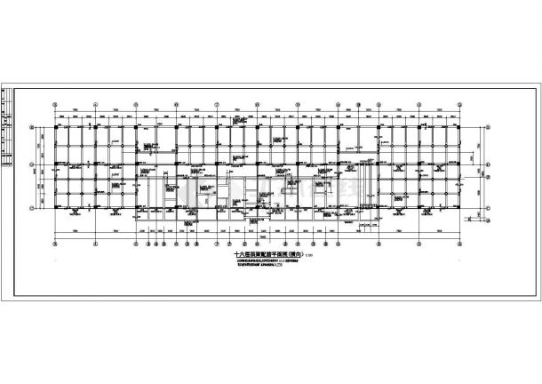 某地十六层（带地下室）框剪结构办公楼结构方案图-图二