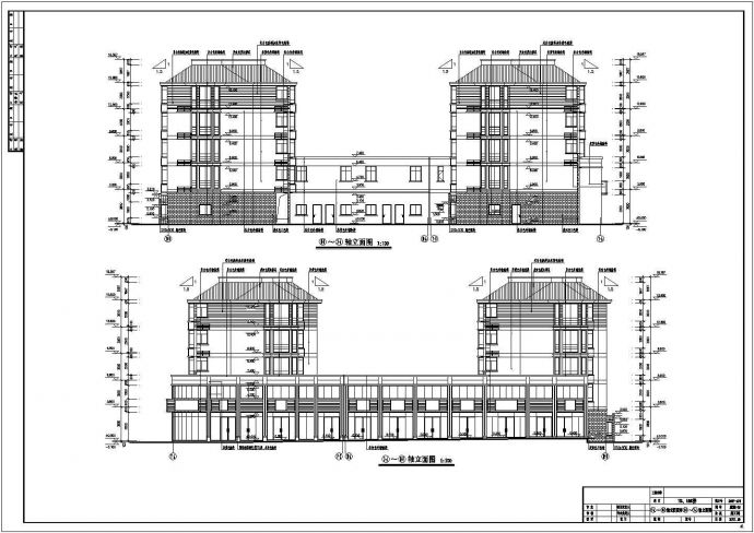 某地五层框架结构住宅建筑施工图纸_图1