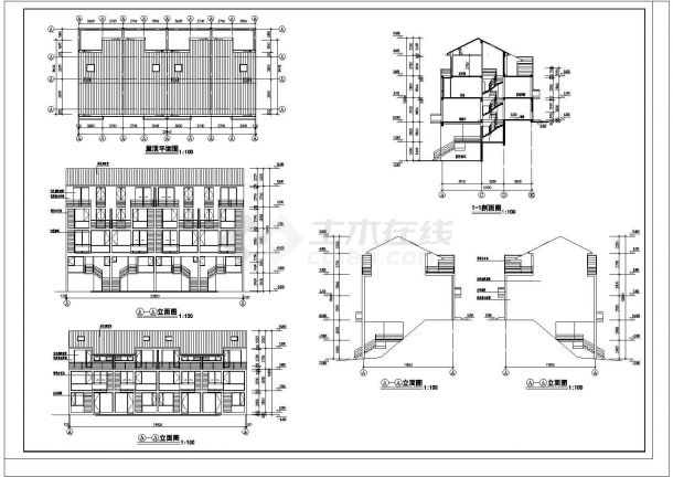 某地区风格多层住宅G建施cad图-图二