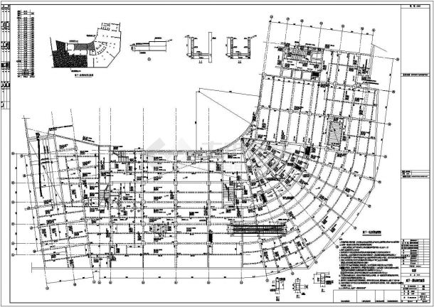 上海市二十三层（带地下室）框剪结构酒店结构方案图-图二