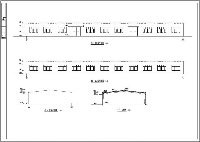 某地单层门式钢架结构厂房建筑结构施工图_图1