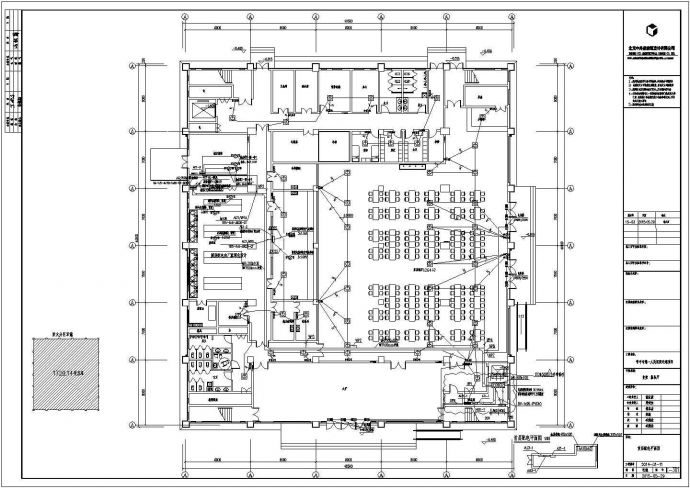 某医院食堂报告厅建筑强电电气设计图_图1