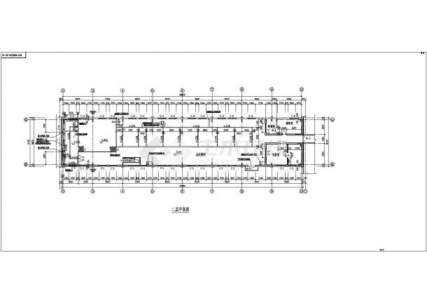 某钢结构厂房建筑设计施工CAD图-图二