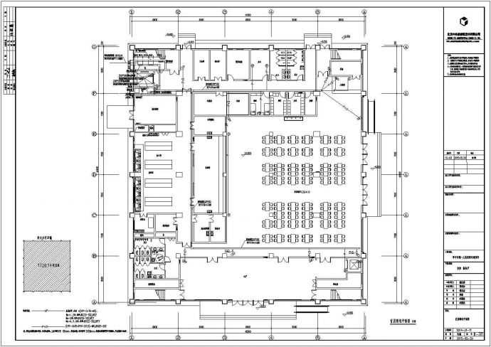 某医院食堂报告厅建筑弱电电气设计图_图1