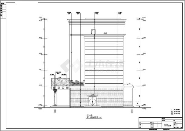 五层框架结构欧式办公楼建筑设计施工图-图二